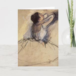Carte La danseuse d'Edgar Degas, Ballerina Art Vintage