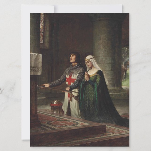 Carte La Dédication (Chevalier et Sa Dame) (Devant)
