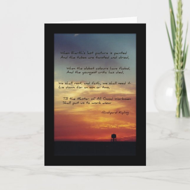 Carte "La dernière image de la terre " (Devant)