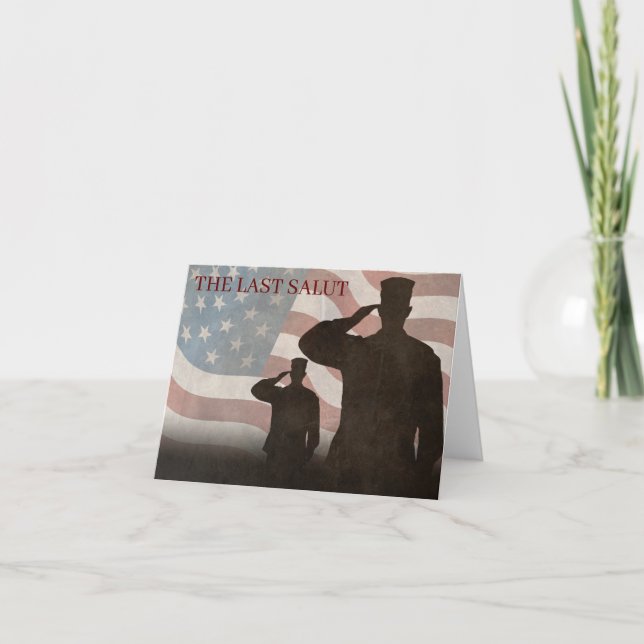 CARTE LA DERNIÈRE SALUT VINTAGE (Devant)