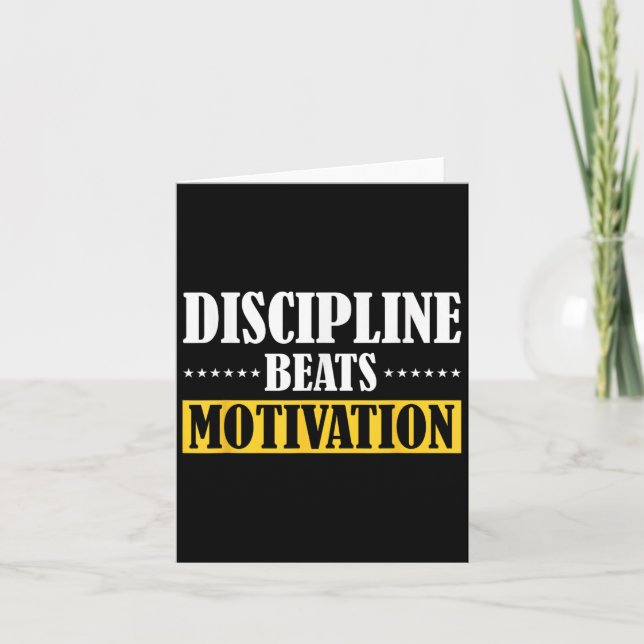 Carte La Discipline Bats la Motivation  (Devant)