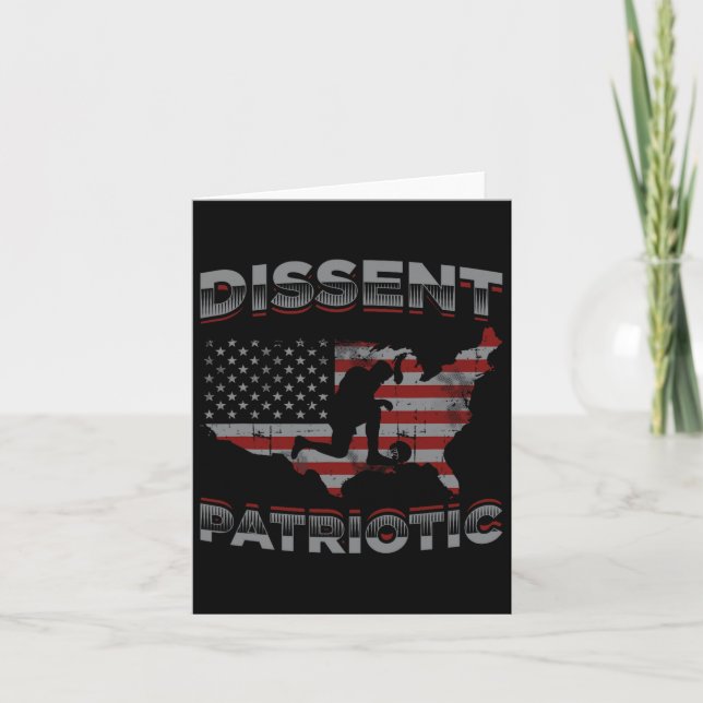Carte La dissidence est le design patriotique Usa Drapea (Devant)