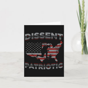 Carte La dissidence est le design patriotique Usa Drapea
