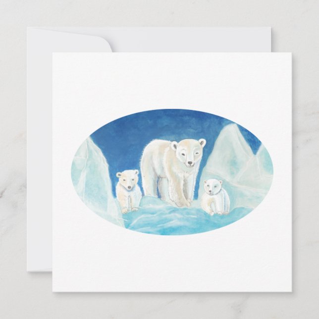 Carte La famille d'ours polaires   (Devant)