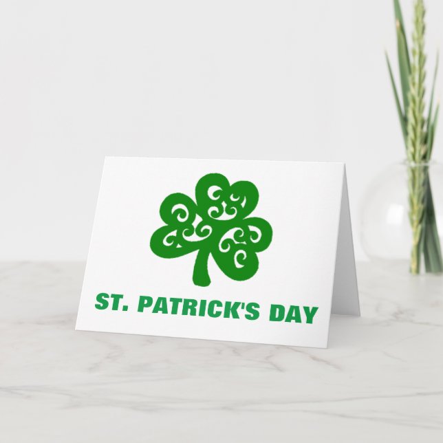 CARTE LA FÊTE DE LA SAINT-PATRICK (Devant)