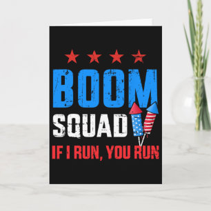 Carte La fête de l'indépendance du 4 juillet Boom Squad 