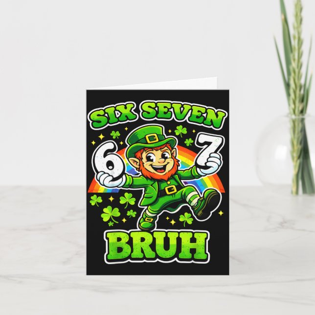 Carte la fête de saint patrick six sept mème 6 7 bruh  (Devant)