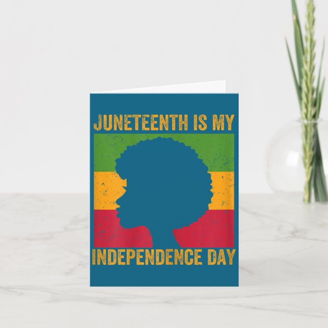 Carte La fête des femmes Juneteenth est le jour de l'ind (Devant)