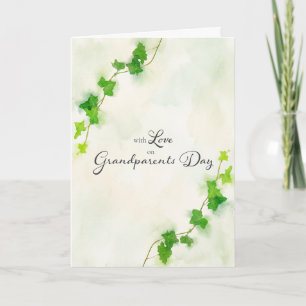 Carte La fête des grands-parents pour les deux lierre an