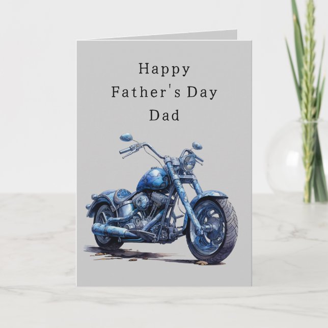 Carte La Fête des pères de moto du meilleur papa du mond (Devant)