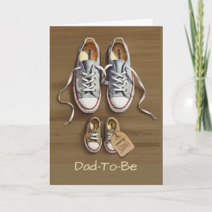 Carte La fête des pères pour papa futur bébé chaussures