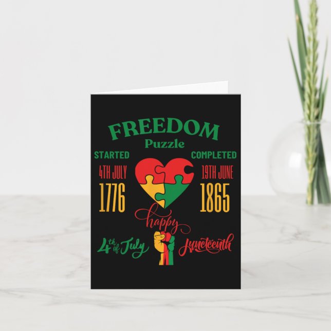 Carte La fête du Memorial Day Juneteenth et du 4 juillet (Devant)