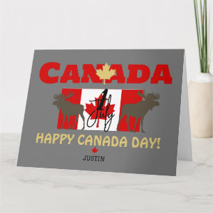Carte La Feuille d'érable du Canada, Joyeuse fête du Can