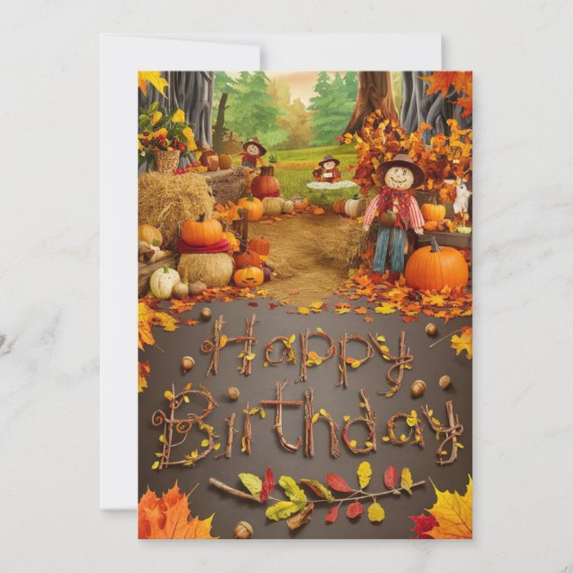 Carte La feuille d'érable rêvée automne automne heureux  (Devant)
