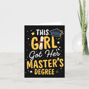 Carte La Fille A Obtenu Sa Maîtrise Diplôme Diplôme Le M