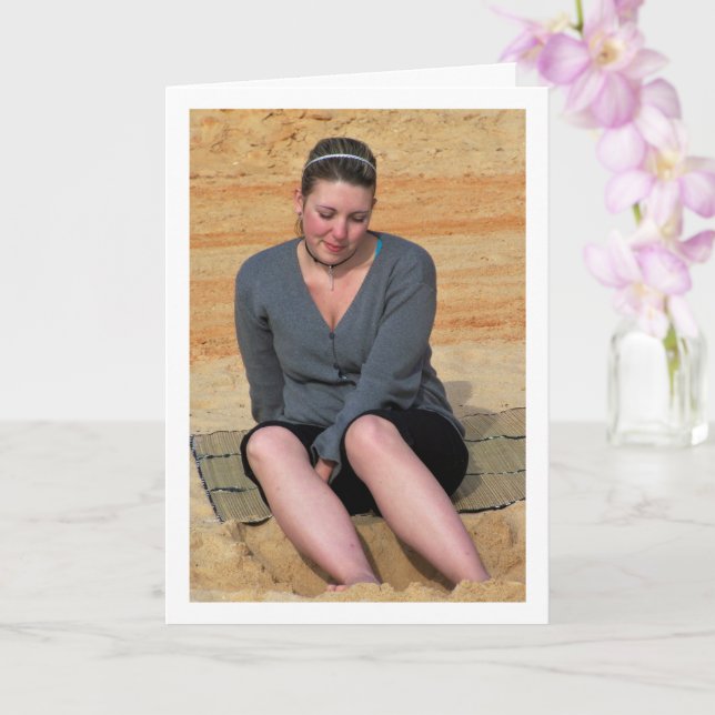 Carte La Fille aux pieds dans le sable (Orchidée)