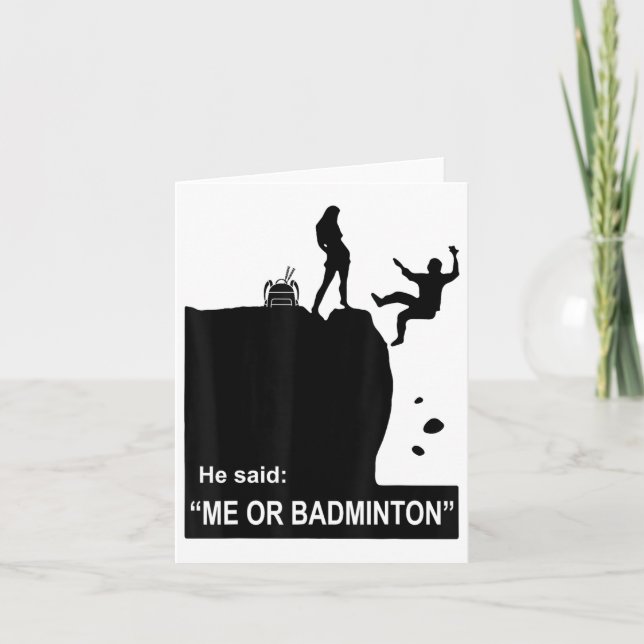 Carte La Fille Choisit Badminton Plutôt Que Garçon, Il M (Devant)