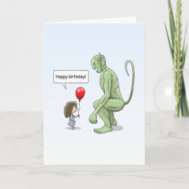 Carte La Fille et le Troll Vert (Devant)