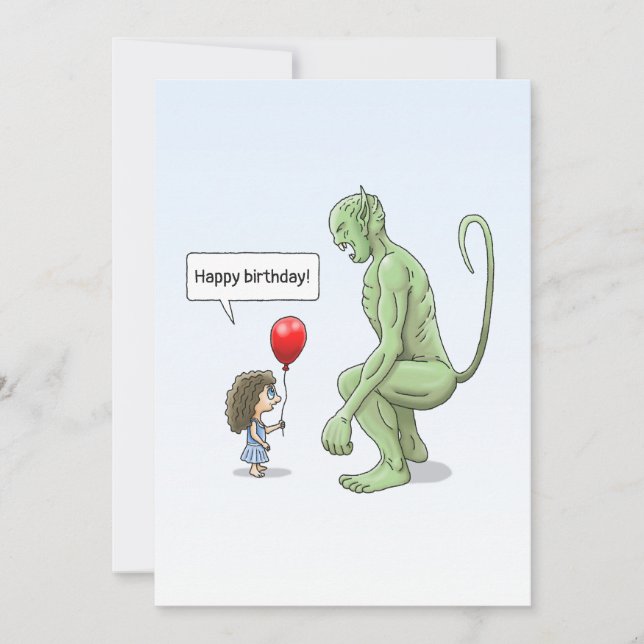 Carte La Fille et le Troll Vert (Devant)