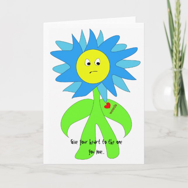 Carte La fleur aime des mauvaises herbes (Devant)