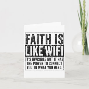 Carte La Foi Est Comme Wifi Dieu Jésus Religieux Chrétie