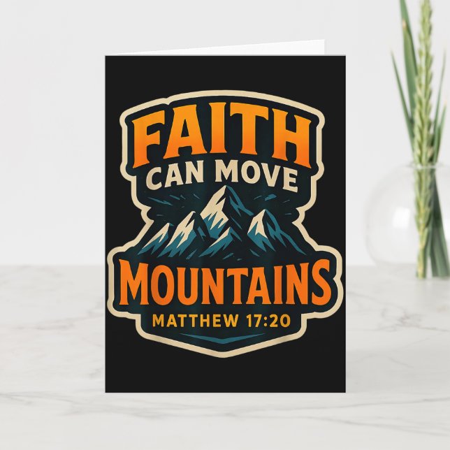 Carte La foi peut déplacer des montagnes Citation de ver (Devant)