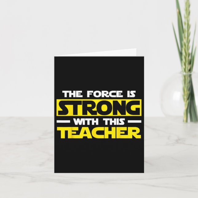 Carte La Force Est Puissante Chez Ce Professeur Mien  (Devant)