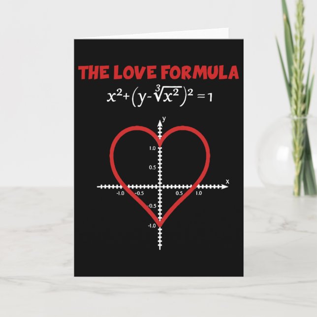 Carte La formule d'amour T-shirt de maths pour la Saint- (Devant)