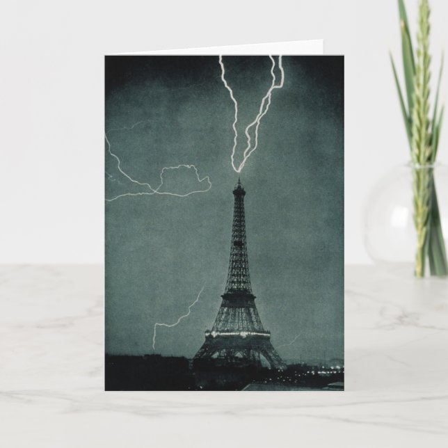 Carte La foudre frappe la Tour Eiffel (Devant)