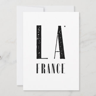 Carte La France - minimalistic typography card