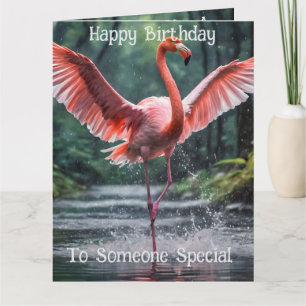Carte La grâce en vol : Le Flamant rose rose