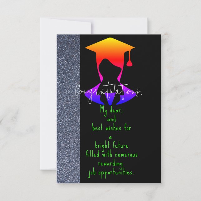 Carte La graduation de la copine (Devant)