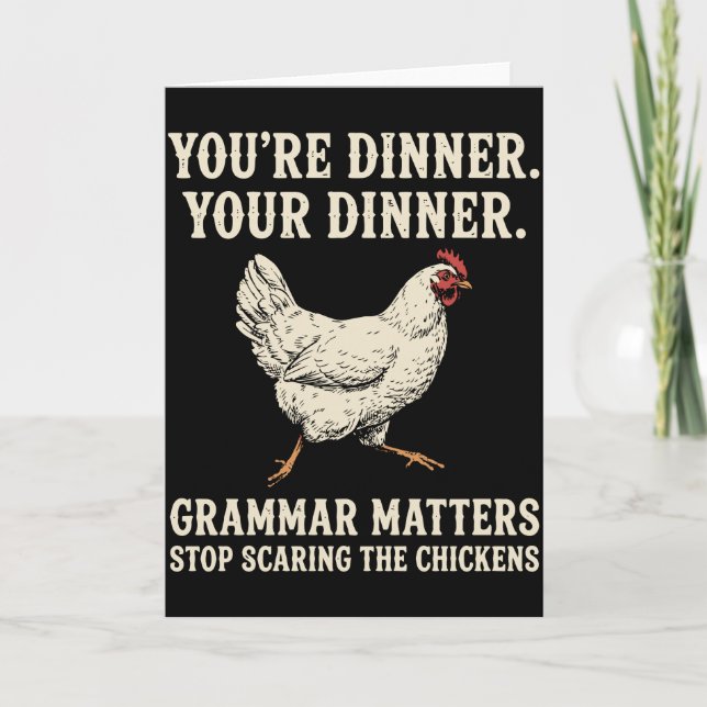 Carte La grammaire compte, arrêtez d'effrayer les poules (Devant)