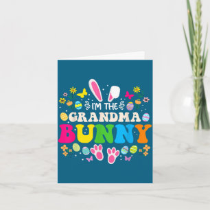 Carte La grand-mère lapin drôle de Pâques famille appari