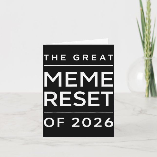 Carte La Grande Réinitialisation Des Mèmes De 2026 Mèmes (Devant)