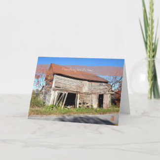 Carte La grange qui s'effondre "Tout a son heure"
