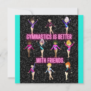 Carte La Gymnastique Est Mieux Avec Les Amis Dark Sparkl