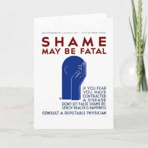 Carte La honte peut être fatale 1937 WPA