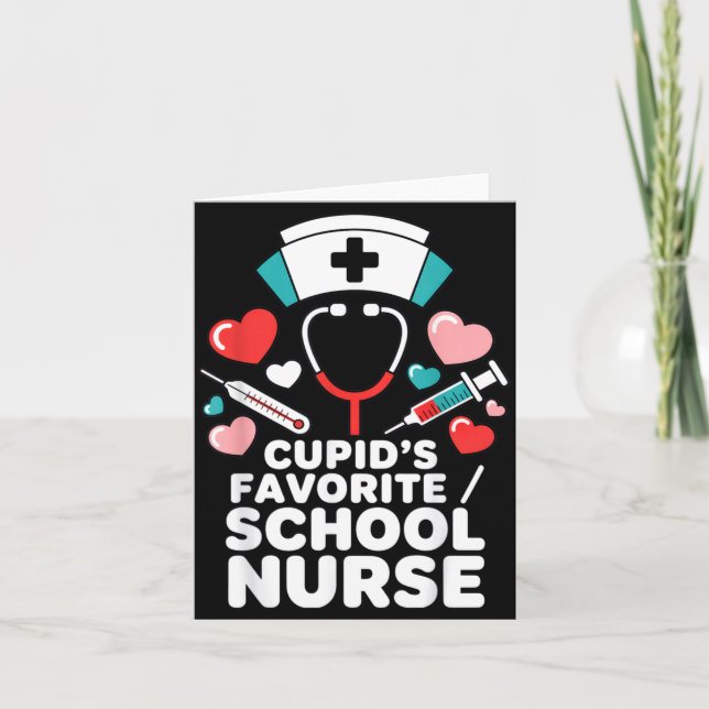 Carte La infirmière scolaire préférée de Cupidon Funny V (Devant)