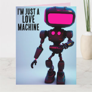 CARTE LA JOURNÉE DE VALENTINE ROBOT LOVE MACHINE GRANDE