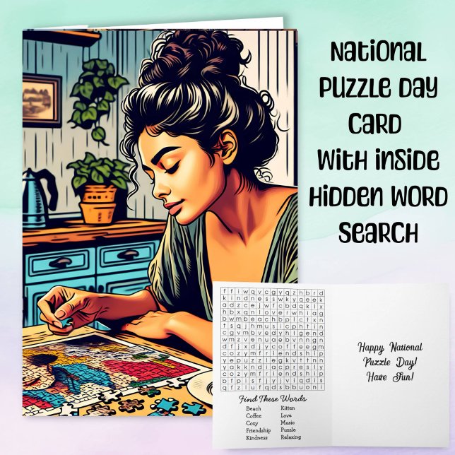 Carte La Journée nationale des puzzle est le 29 janvier (Créateur téléchargé)