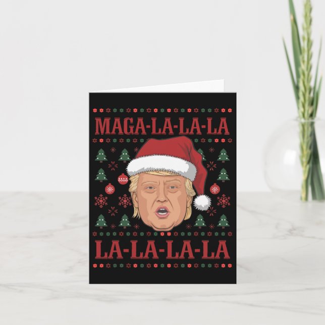 Carte La La Donald Trump Potus 47 Mauvais Noël 2 (Devant)