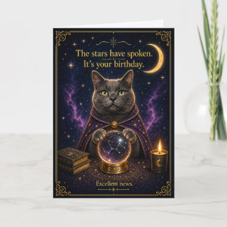Carte La Lecture d'Anniversaire de la Boule de Cristal d