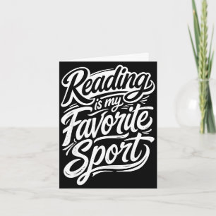 Carte La lecture drôle est le sport favori de la bibliot