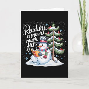 Carte La lecture est tellement amusante Livres de Noël B