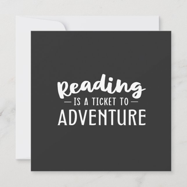 Carte La Lecture Est Un Billet À Aventure (Devant)