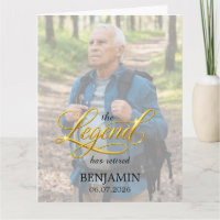 La légende a pris sa retraite, photo noir et or 