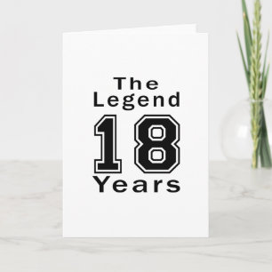 Carte La légende Cadeaux d'anniversaire de 18 ans