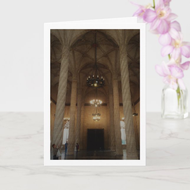 Carte La Llotja de la Seda, Valence City, Espagne (Orchidée)