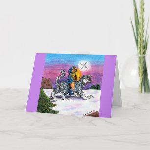 Carte La lumière de l'espoir crayon imaginaire de Noël
